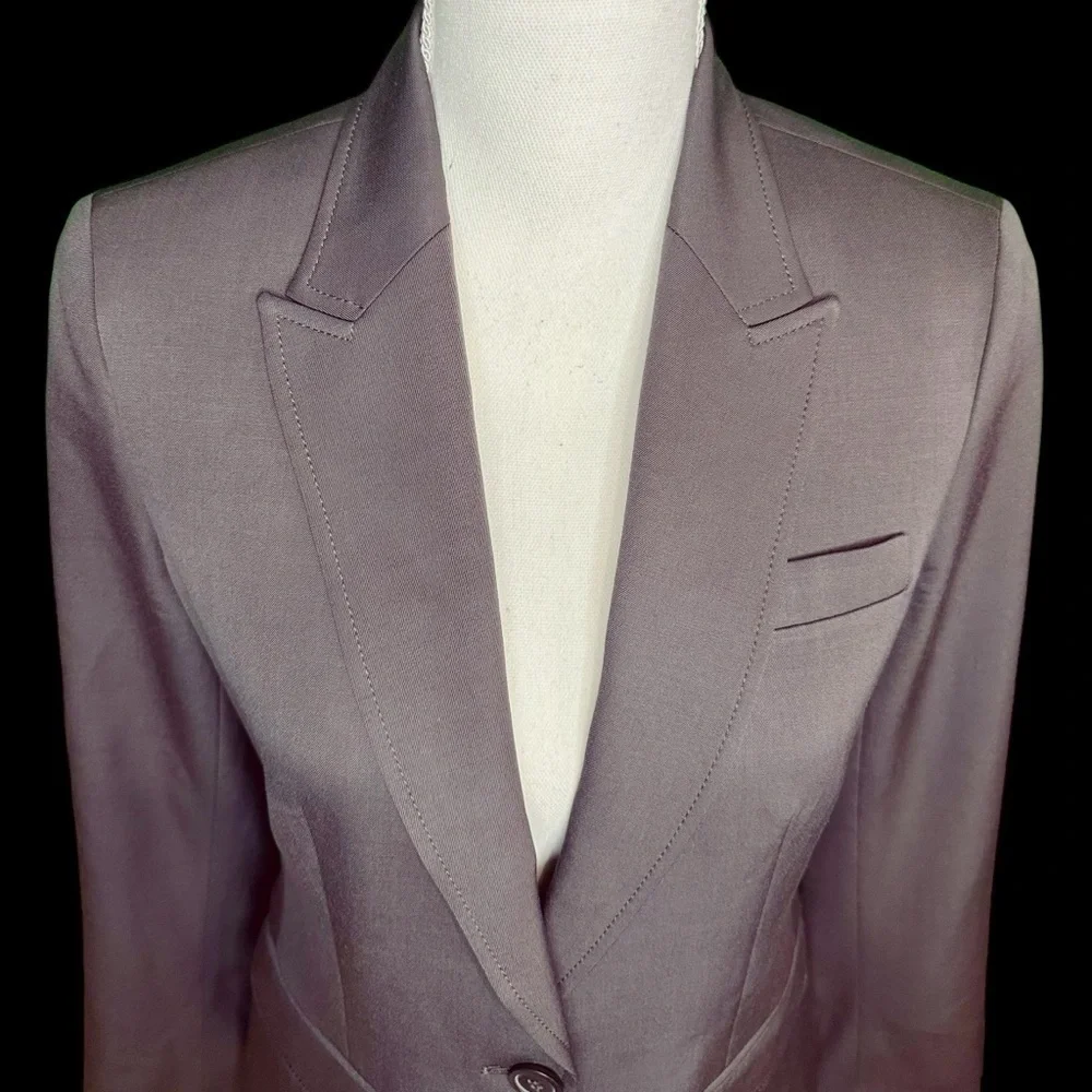 J. Crew 100% Wool Olive Green / Taupe Single Button Blazer Size 4 RN77388